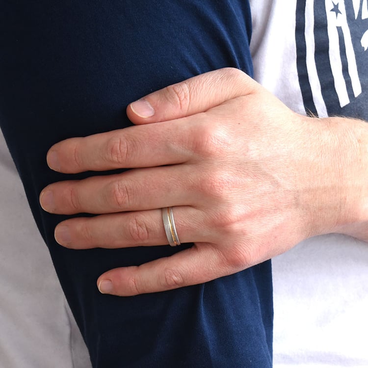 Pánský snubní prsten 77716