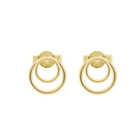 Zlaté napichovací dvojité kroužky Signife