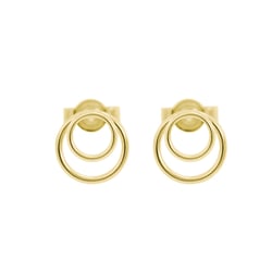 Zlaté napichovací dvojité kroužky Signife