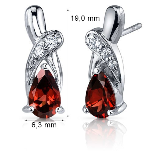 Granátové náušnice 39843