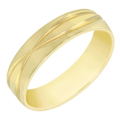 Elegantní zlaté snubní prsteny s diamantem Carlo