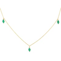 Zlatý náhrdelník s brazilskými smaragdy Elmie