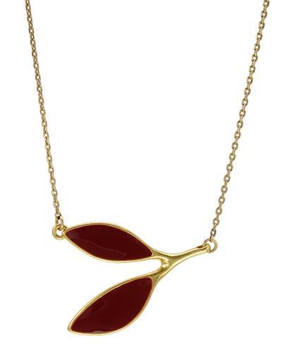 Náhrdelník s červenou glazurou