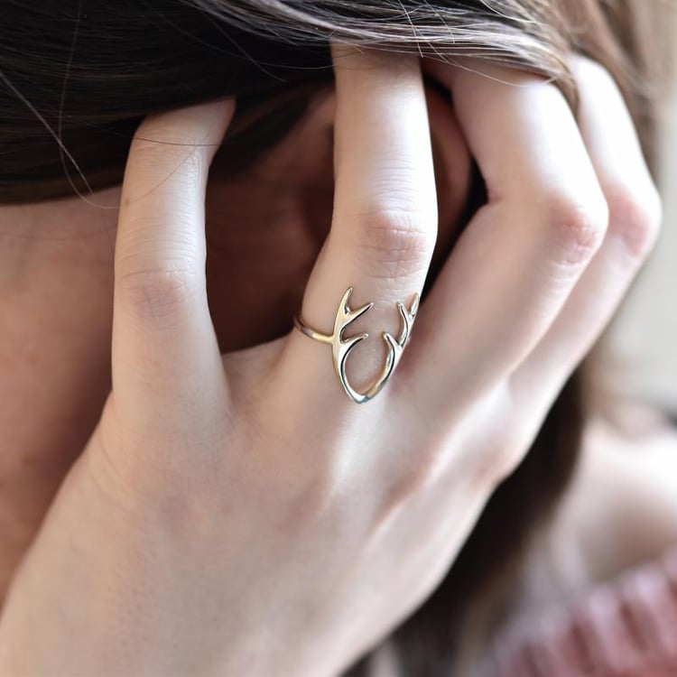 Prsten ze zlata ve tvaru jeleního paroží Jelen 29677