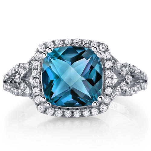 Stříbrný prsten s topazem 12130