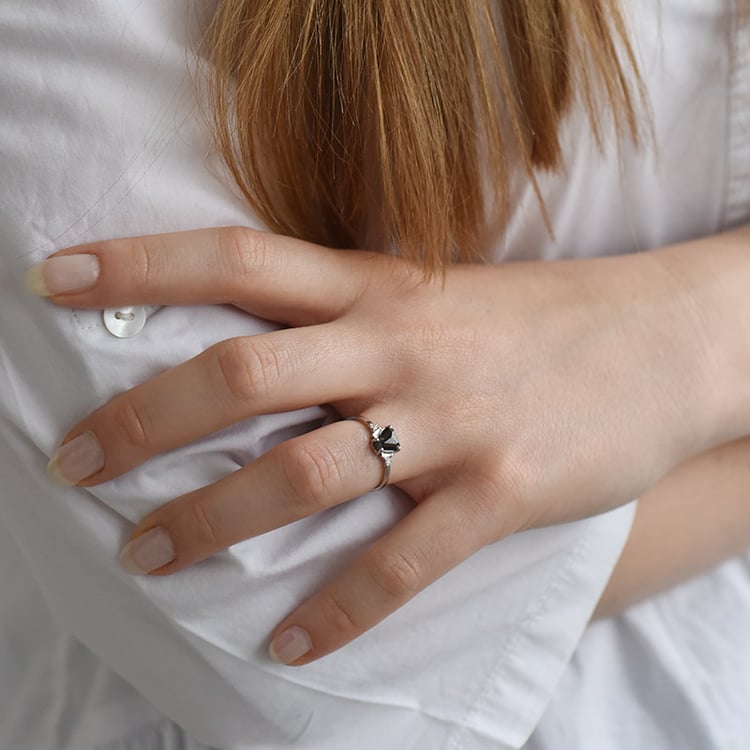 Prsten se salt and pepper diamantem 90248