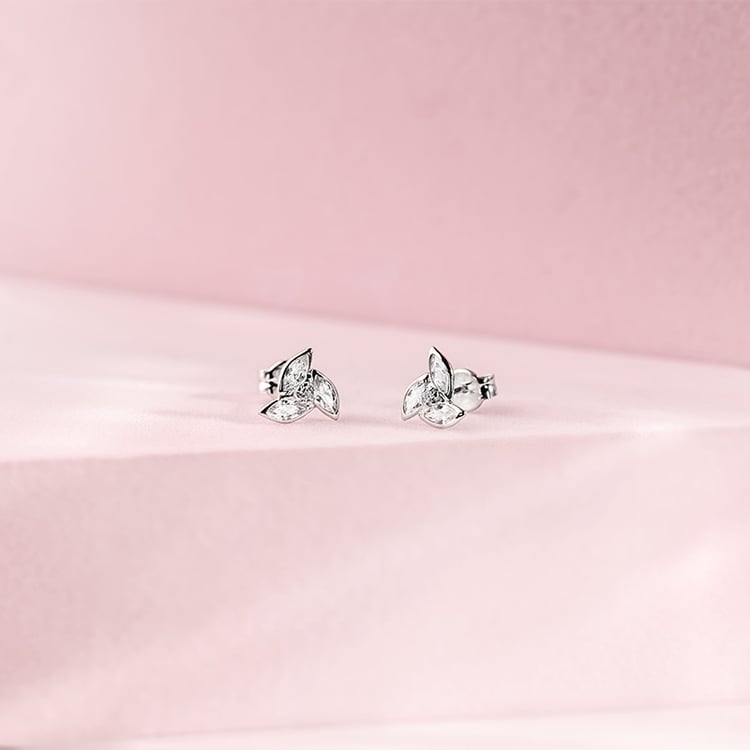 Zlaté náušnice se zirkony Marina 153203