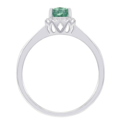 Smaragdový prsten s diamanty Disha
