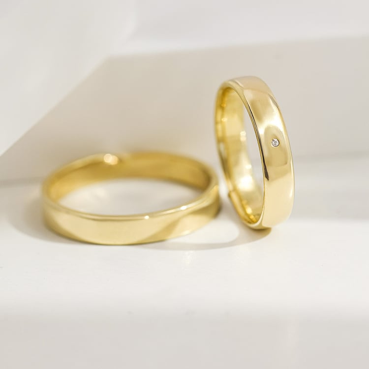 Zlaté snubní prsteny s diamantem Stanista 156855