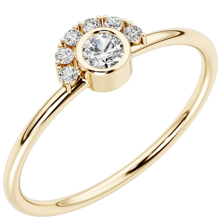 Half halo prsten s diamanty Jorg 152316