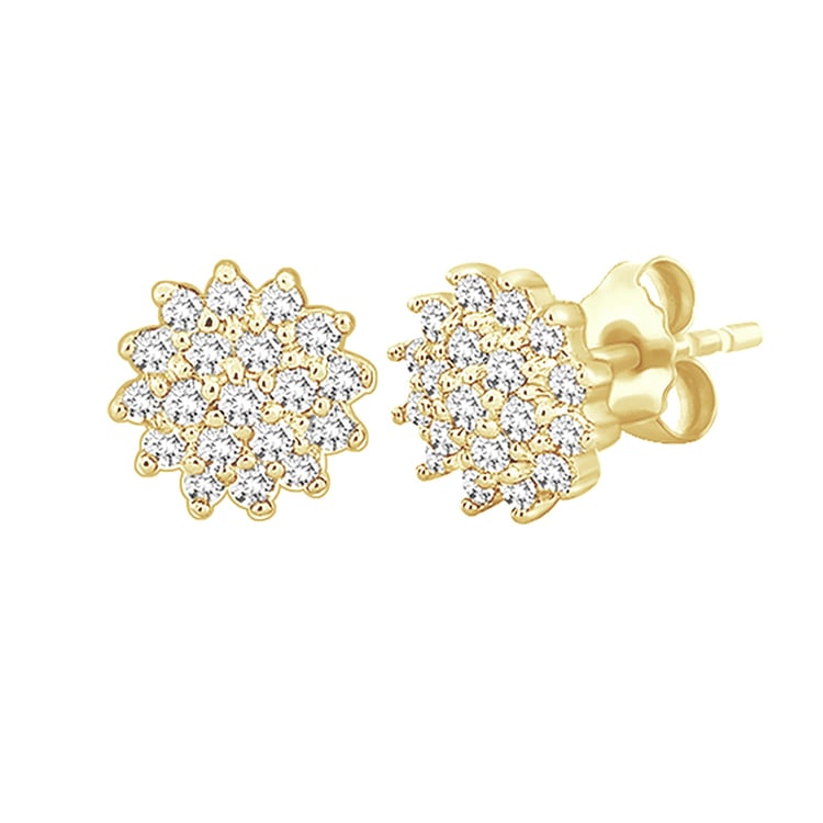 Zlaté květy s diamanty 95092