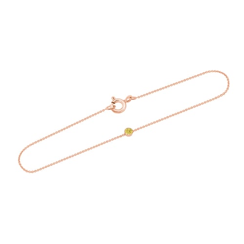 Zlatý minimalistický náramek se žlutým diamantem Bonato
