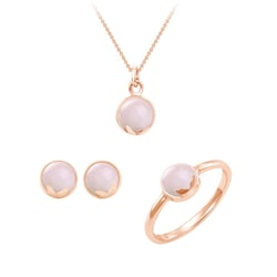 Zlatá kolekce šperků s cabochon růženíny Charlize