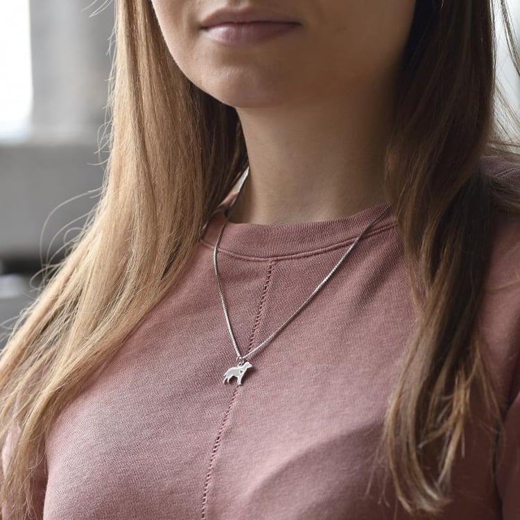 Stříbrný přívěsek ve tvaru psa 31938