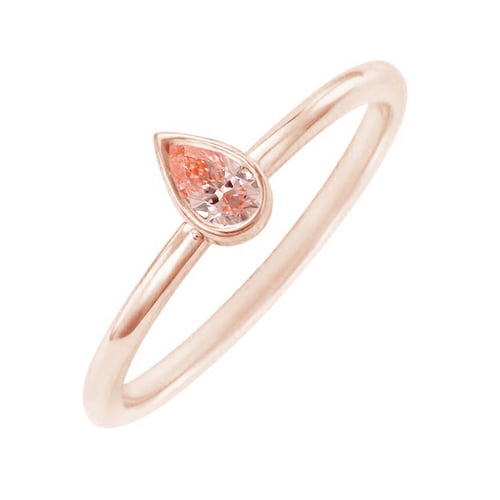Minimalistický prsten s certifikovaným fancy pink lab-grown diamantem Nunez