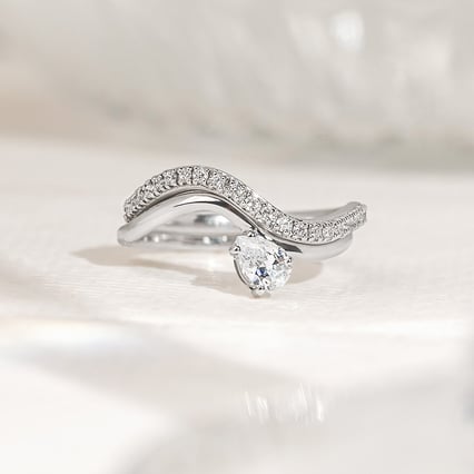 Romantický zásnubní set atypických prstýnků s diamanty Darya