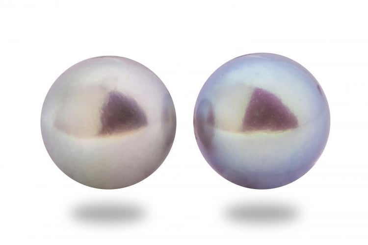  Perlové zlaté náušnice se stříbrnými perlami Suvarna