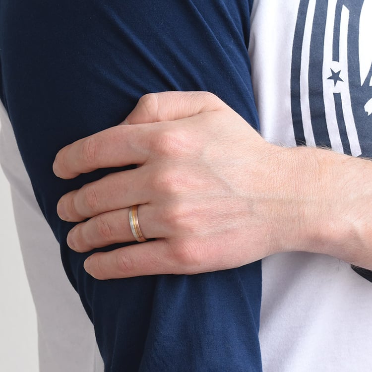 Pánský snubní prsten 77813