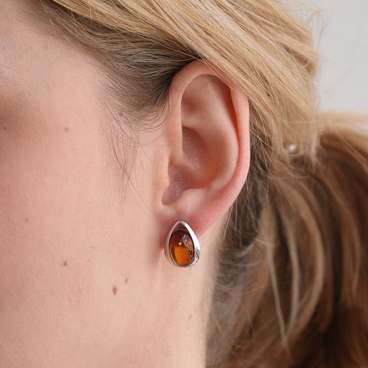 Náušnice s jantary 71259