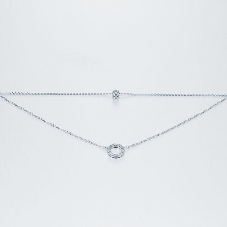 Náhrdelník ze stříbra se zirkony Congalie 7519