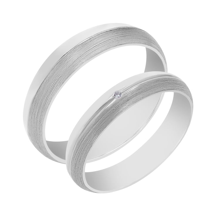 Platinové snubní prsteny Ally