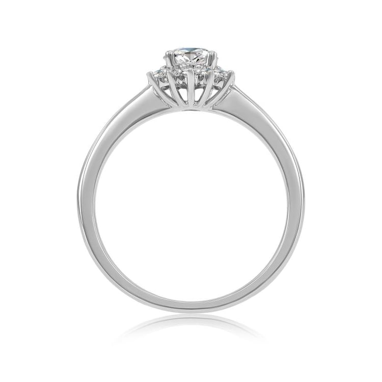 Zásnubní prsten s moissanitem a lab-grown diamanty Condeh 100596