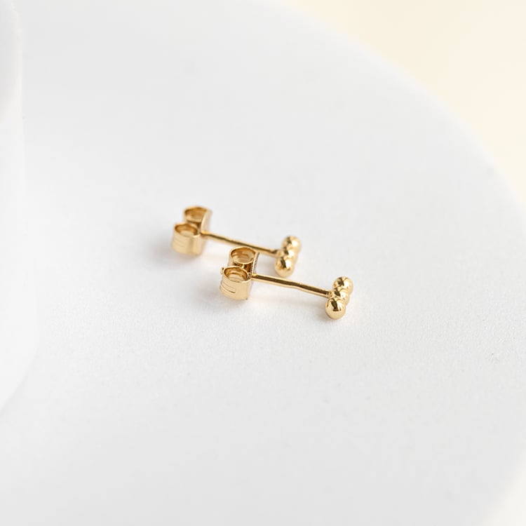 Stříbrné náušnice se třemi kuličkami Fern 143518