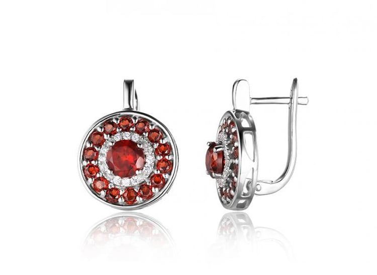 Náušnice s granáty 16469