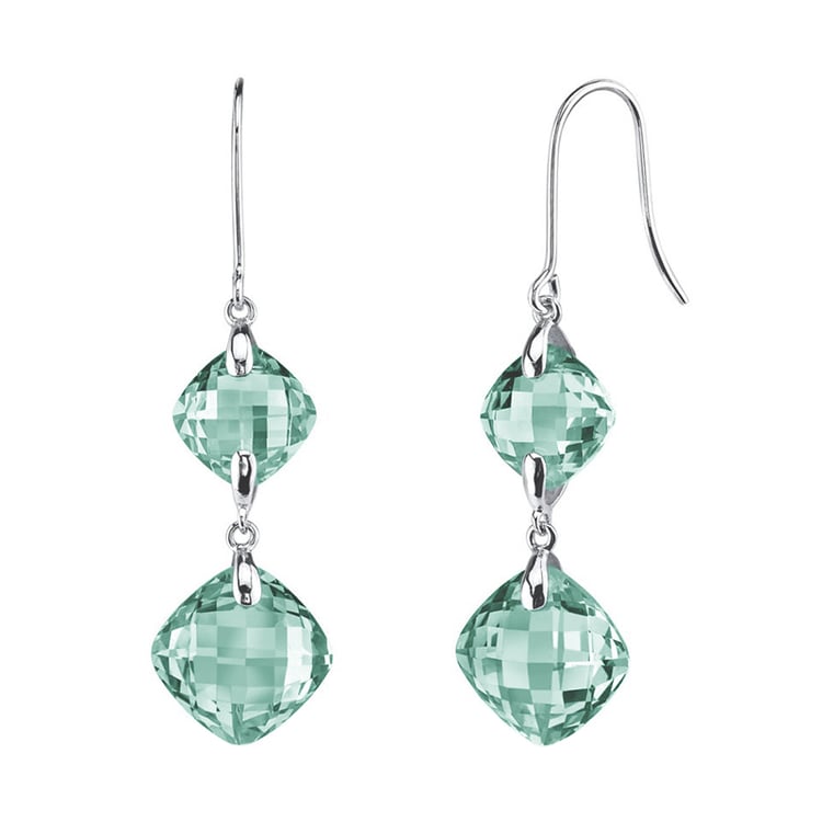 Visací zlaté náušnice se spinely Icco