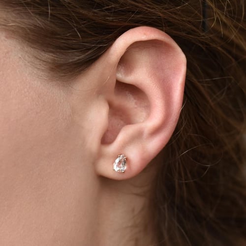 Zlatá sada šperků s pear morganity a diamanty Rainija