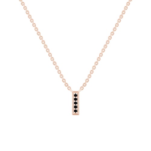 Zlatý náhrdelník s černými diamanty Narcisa