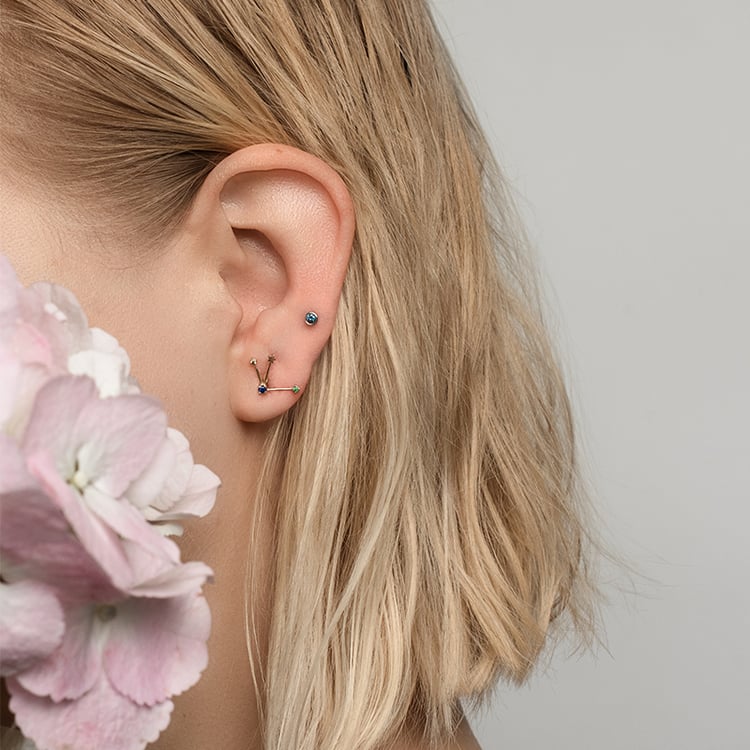 Zlaté náušnice 95309