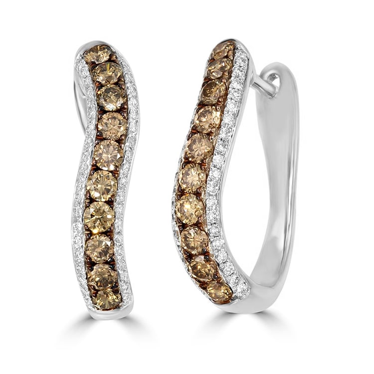 Diamantové náušnice z bílého zlata 77088