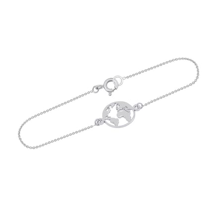 Minimalistický náramek s mapou světa Earth