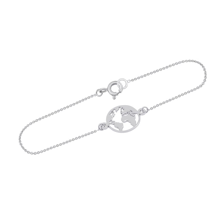 Zlatý náramek s mapou světa