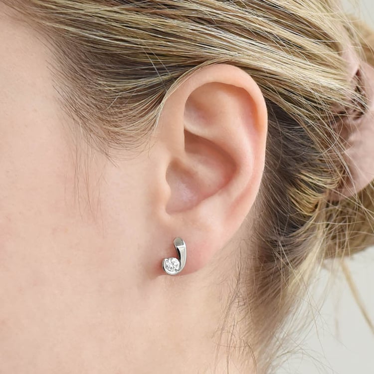 Zlaté náušnice s ČGL certifikovanými diamanty 93790