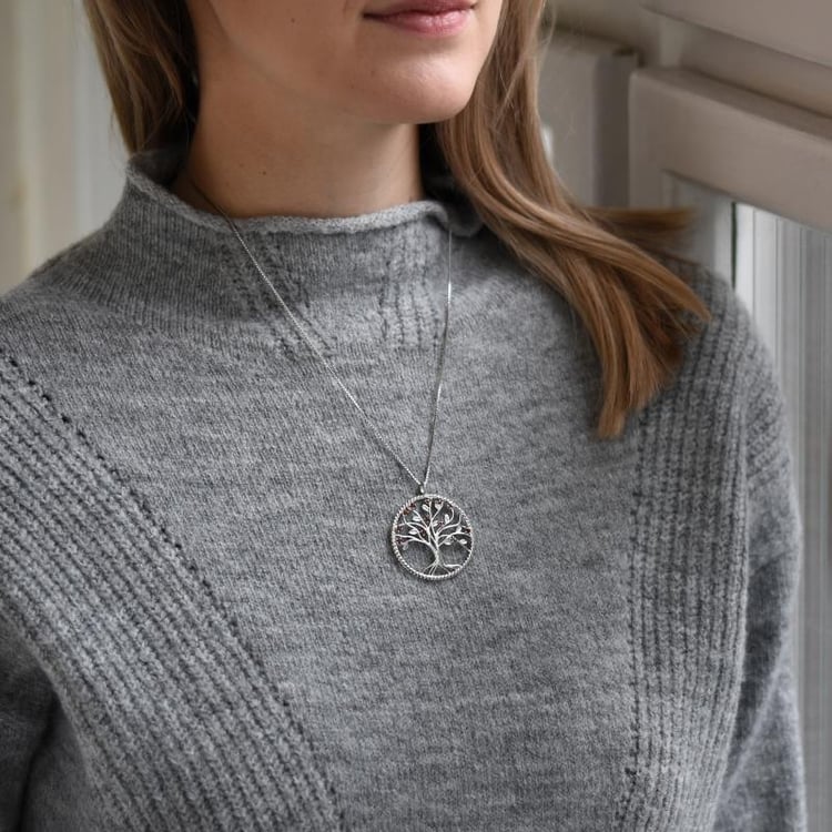 Stříbrný citrínový náhrdelník 49457