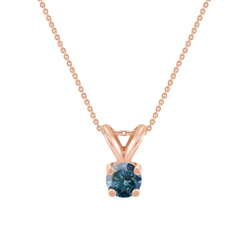 Modrý diamant v přívěsku Lalom
