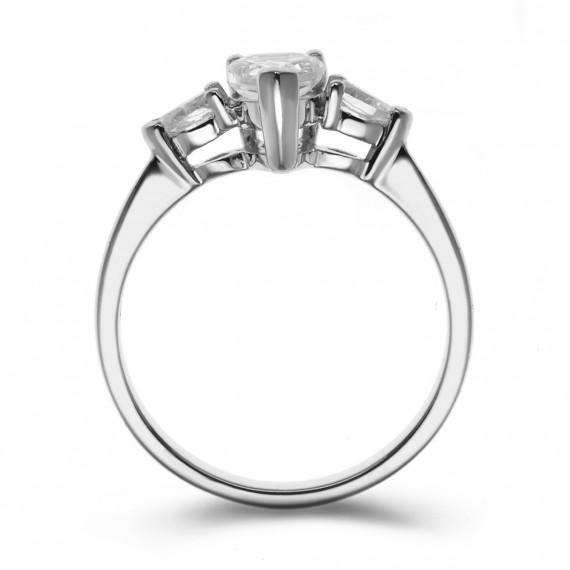 Zásnubní prsten z platiny Yamkey 8663