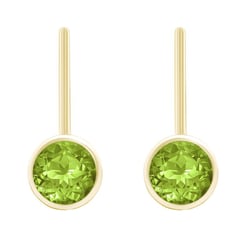 Zlaté visací náušnice s olivíny Vega