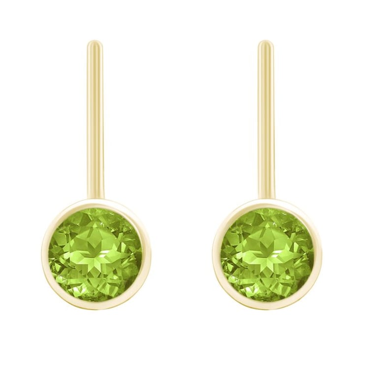 Olivínové visací náušnice ze zlata 43578