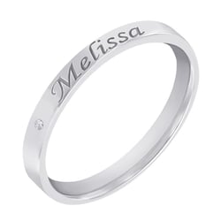 Zlatý prsten s diamantem a gravírem dle vaší volby Lexis