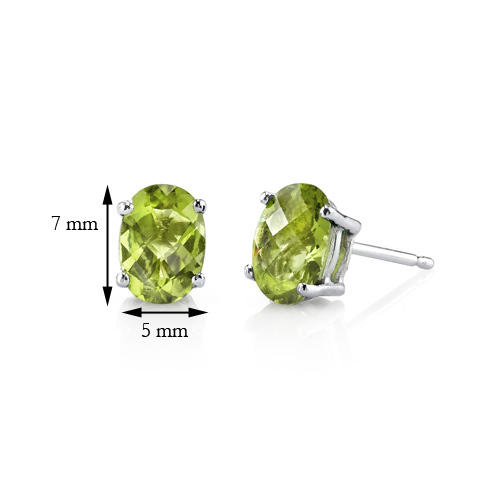 Olivínové náušnice zo zlata Sabinah 8036