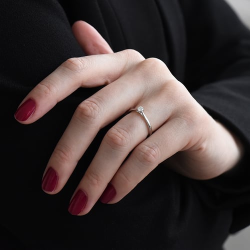 Prsten s výběrem karátové váhy lab-grown diamantu Glynn