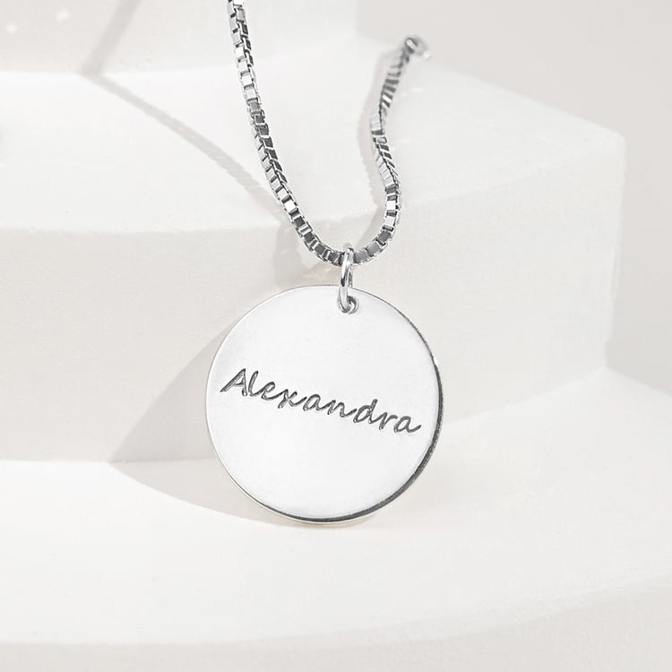 Platinový přívěsek s oboustranným gravírem Leasy 156769