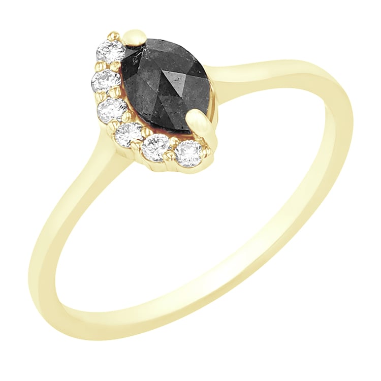 Zásnubní prsten s marquise salt and pepper diamantem Susi 97513