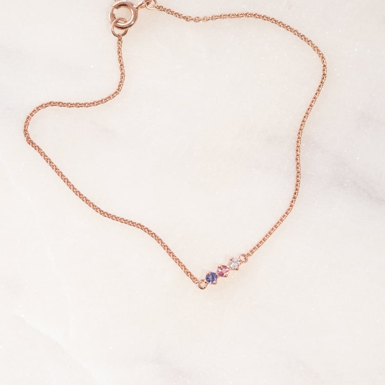 Minimalistický náramek s drahokamy dle vašeho výběru Joe 100763