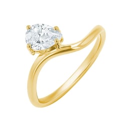 Zásnubní prsten s pear lab-grown diamantem Thalia