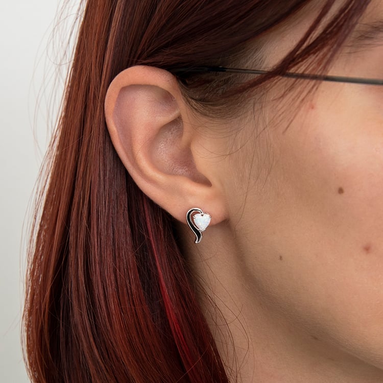 Romantické opálové náušnice ze stříbra Goosie 109390