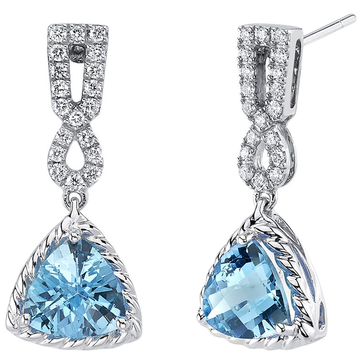 Zlaté náušnice s topazy